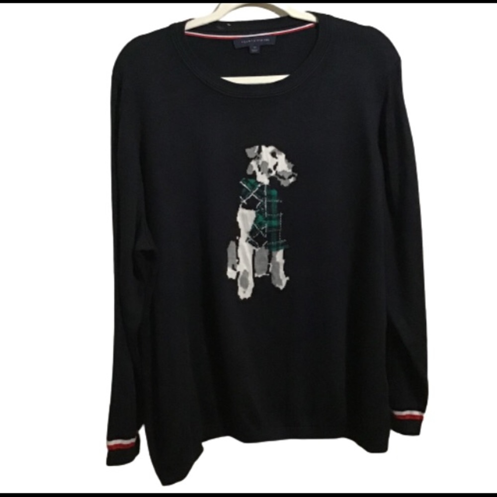 Tommy Hilfiger, Black Dog Sweater,2x